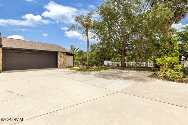 view of home's exterior with a garage