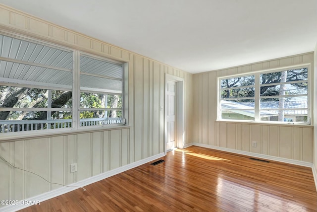 empty room featuring light wood-type flooring