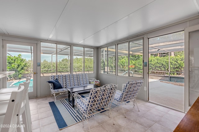 view of sunroom / solarium