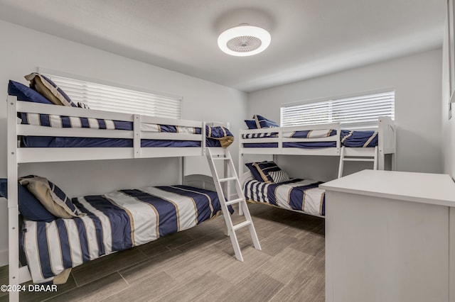 bedroom featuring dark hardwood / wood-style flooring