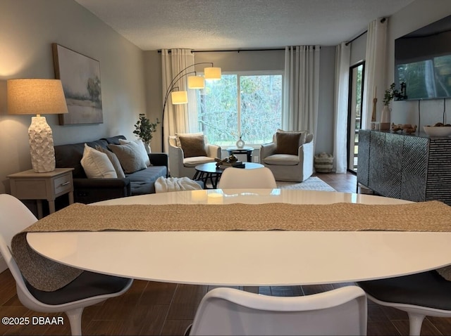 interior space featuring a textured ceiling