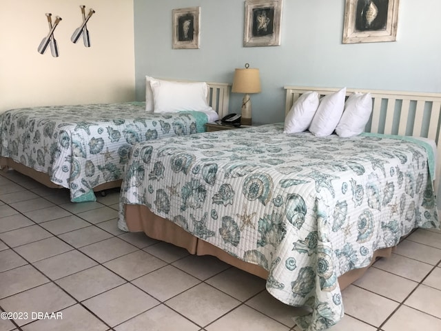 view of tiled bedroom