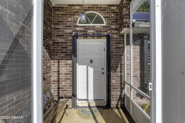 view of doorway to property