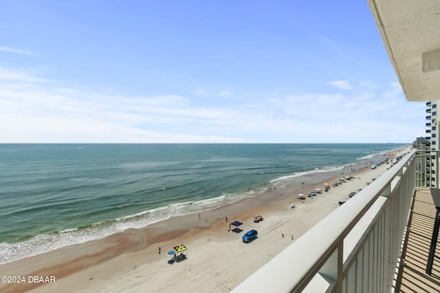 water view with a view of the beach