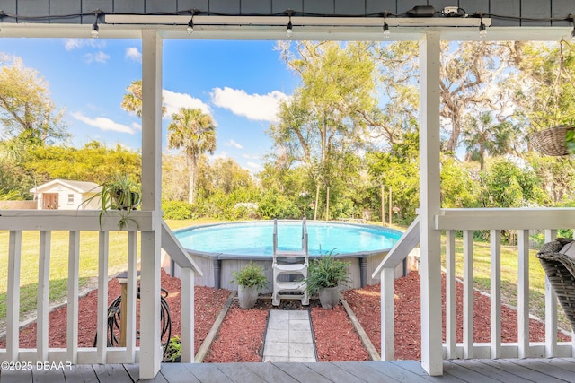 view of sunroom