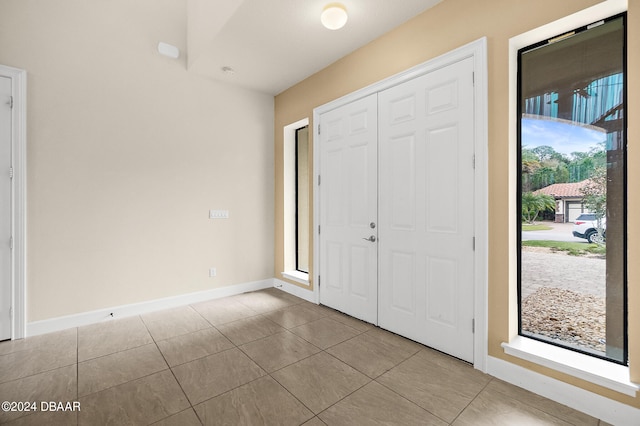 view of tiled foyer entrance