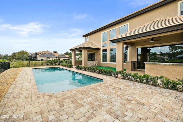 view of pool with a patio area