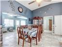 dining space featuring a ceiling fan