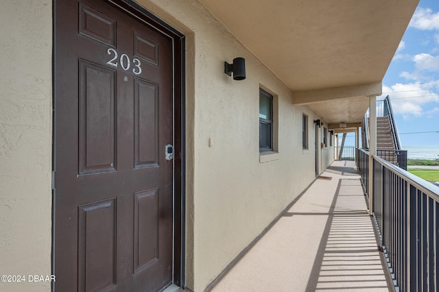 view of doorway to property