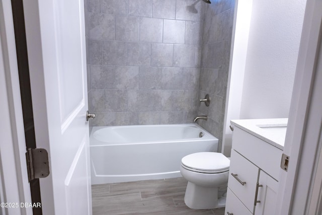 437 Aquamarine Way, Daytona Beach, FL 32124 - bathroom with vanity, wood finished floors, and bathing tub / shower combination