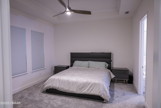 437 Aquamarine Way, Daytona Beach, FL 32124 - carpeted bedroom with a raised ceiling and ceiling fan
