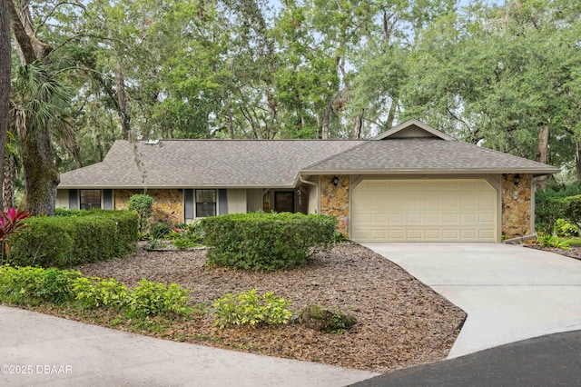 ranch-style house with a garage