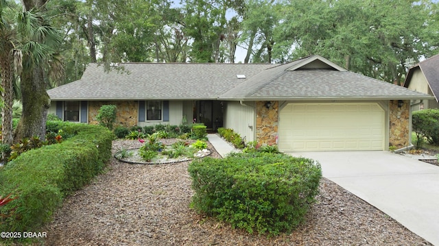 ranch-style house with a garage