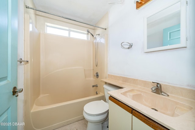 355 Palm Cir, Flagler Beach, FL 32136 - bathroom featuring shower / bathtub combination, vanity, and toilet