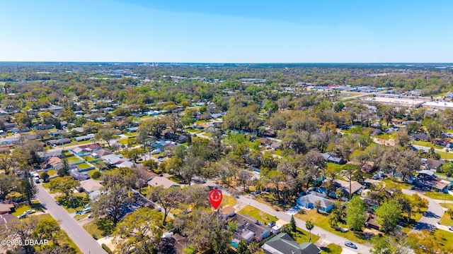 aerial view with a residential view