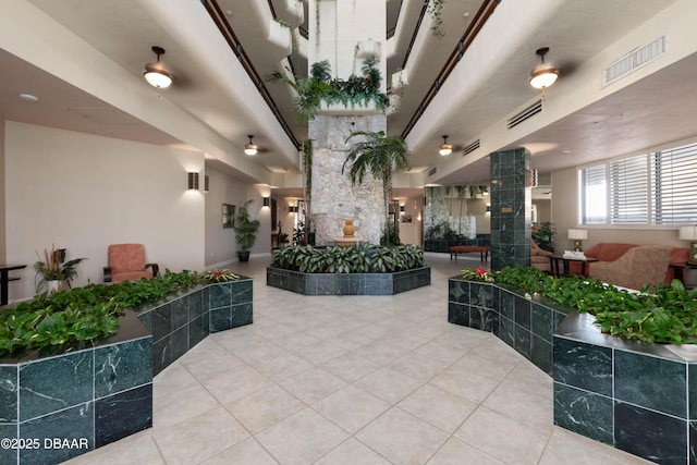 building lobby featuring visible vents