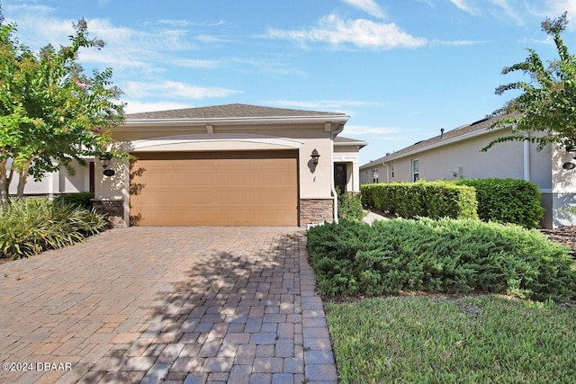 view of front of house featuring a garage