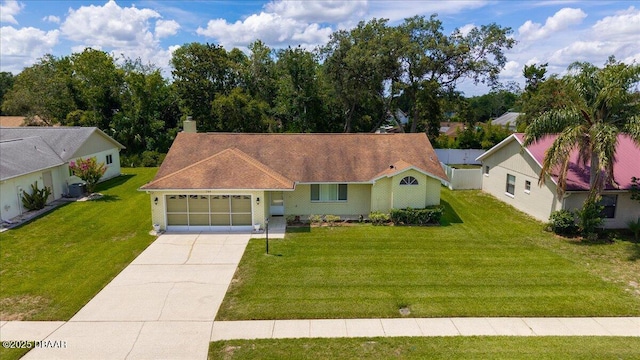 744 Hawks Ridge Rd, Port Orange, FL 32127 - single story home featuring an attached garage, a front lawn, and driveway