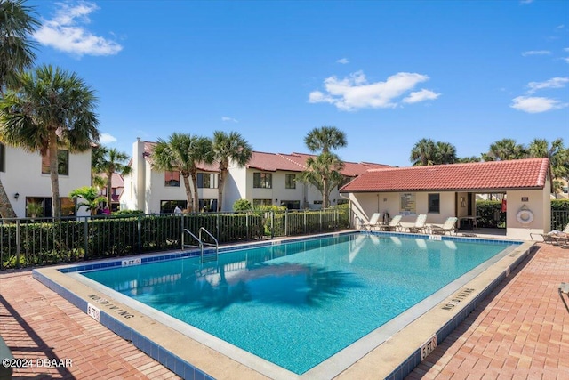 view of pool with a patio