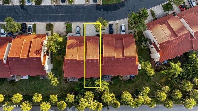 2934 Oceans Trce, Daytona Beach Shores, FL 32118 - aerial view of property's location featuring property boundaries highlighted