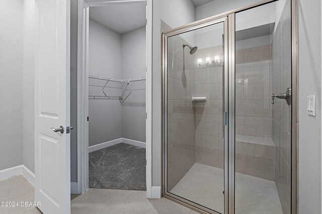 bathroom featuring walk in shower