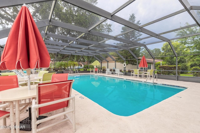 1237 Charter Oaks Cir, Holly Hill, FL 32117 - community pool with a patio area and a lanai