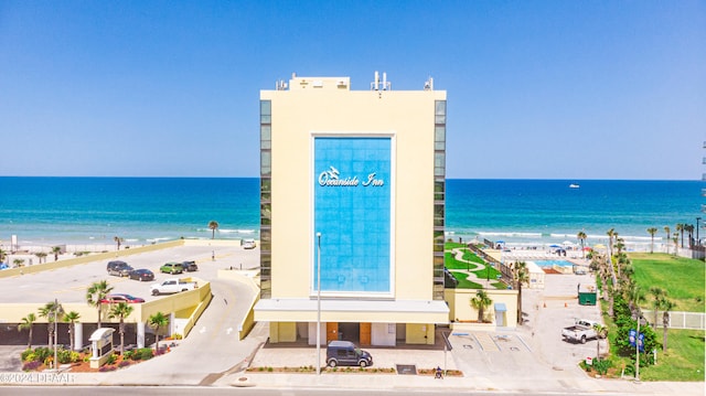 water view with a view of the beach