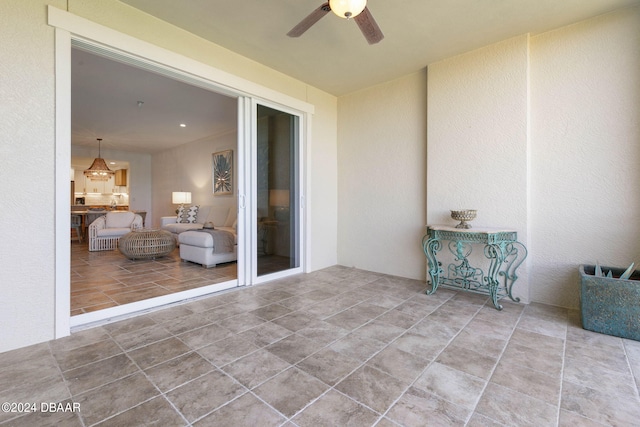 view of patio / terrace with ceiling fan