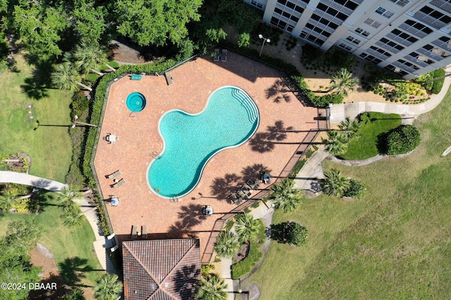 146 Palm Coast Resort Blvd Unit 409, Palm Coast, FL 32137 - bird's eye view of a pool