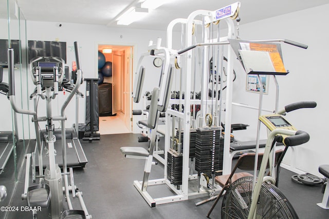 view of workout area