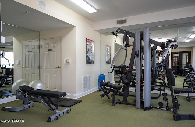 3311 S Atlantic Ave Unit 602, Daytona Beach Shores, FL 32118 - exercise room with carpet and baseboards