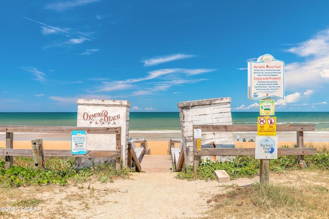 3622 Ocean Shore Blvd, Ormond Beach, FL 32176 - water view featuring nearby beach