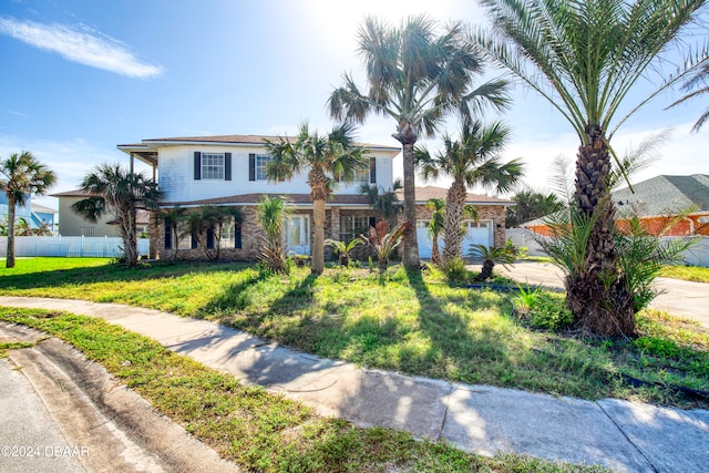 view of front of house with a front yard