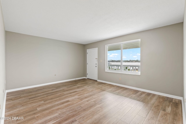 empty room featuring light hardwood / wood-style flooring