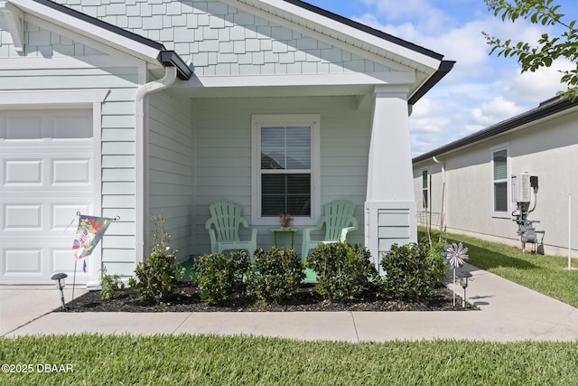 view of property exterior with a garage