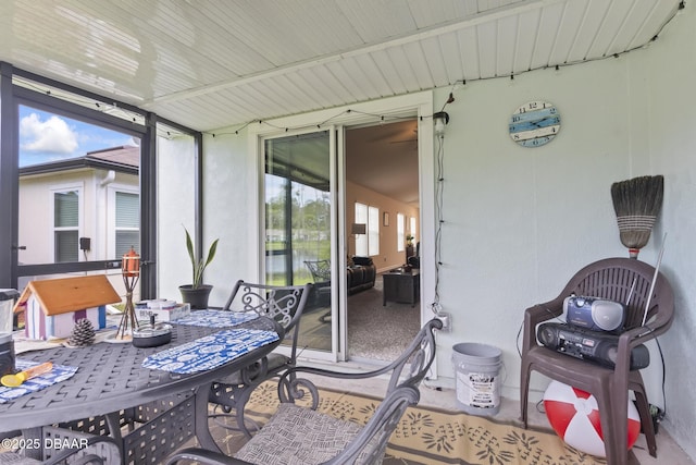 view of sunroom