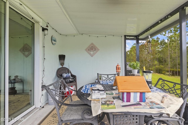 view of sunroom