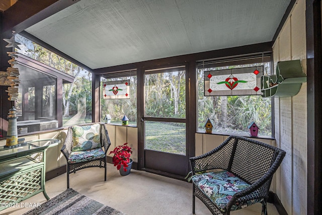 sunroom featuring plenty of natural light