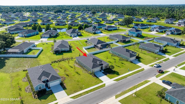 bird's eye view featuring a residential view