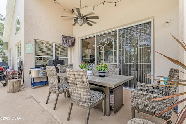 1405 Florida Moss Ln, Port Orange, FL 32128 - view of patio / terrace with a ceiling fan and outdoor dining space