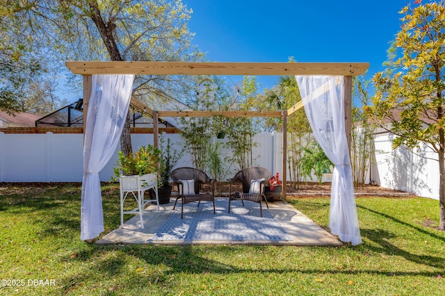view of patio / terrace with a fenced backyard