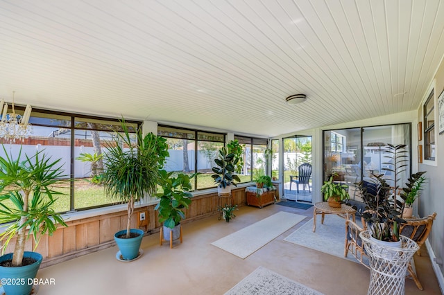 view of sunroom / solarium