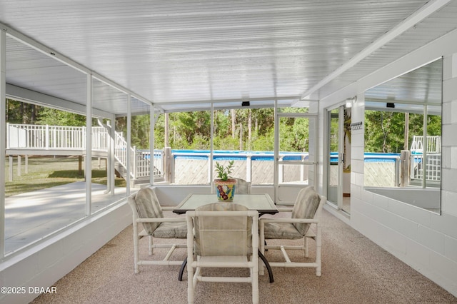 view of sunroom