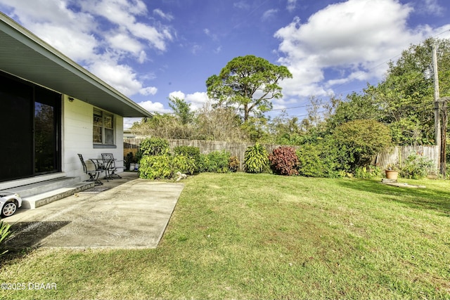 view of yard featuring a patio