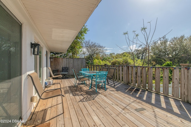 view of wooden deck