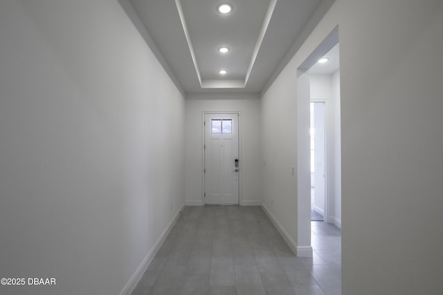 1316 Loftwedge Cir, Daytona Beach, FL 32124 - doorway to outside featuring recessed lighting and baseboards