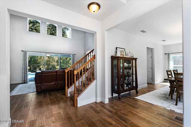 interior space featuring hardwood / wood-style floors and plenty of natural light