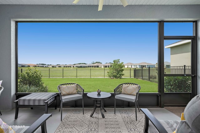 view of sunroom