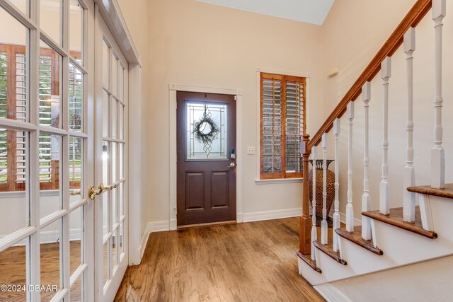 entryway featuring light hardwood / wood-style floors