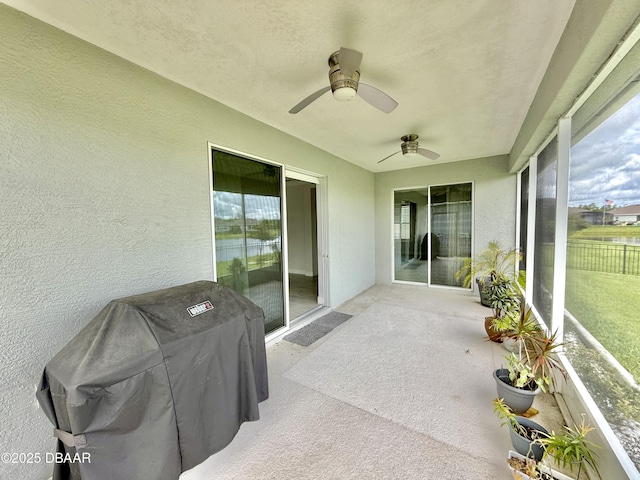 24 Shear Water Trl, Ormond Beach, FL 32174 - sunroom with ceiling fan